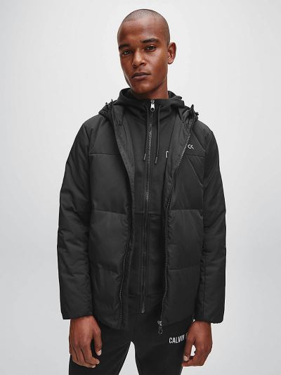 Calvin Klein Ruhák HU612334 | Calvin Klein Recycled Polyester Férfi Pehelykabát Fekete